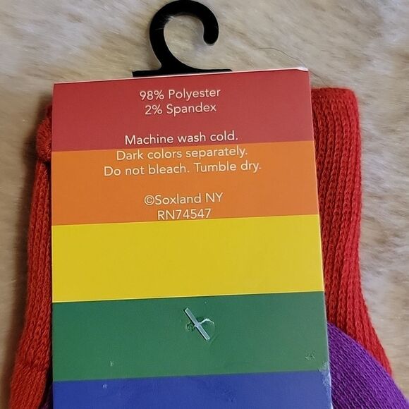 MEN'S DAVCO RAINBOW CREW SOCKS, NEW! - Picture 4 of 4
